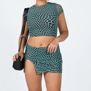 Princess Polly Bold Move Top Blue Multi